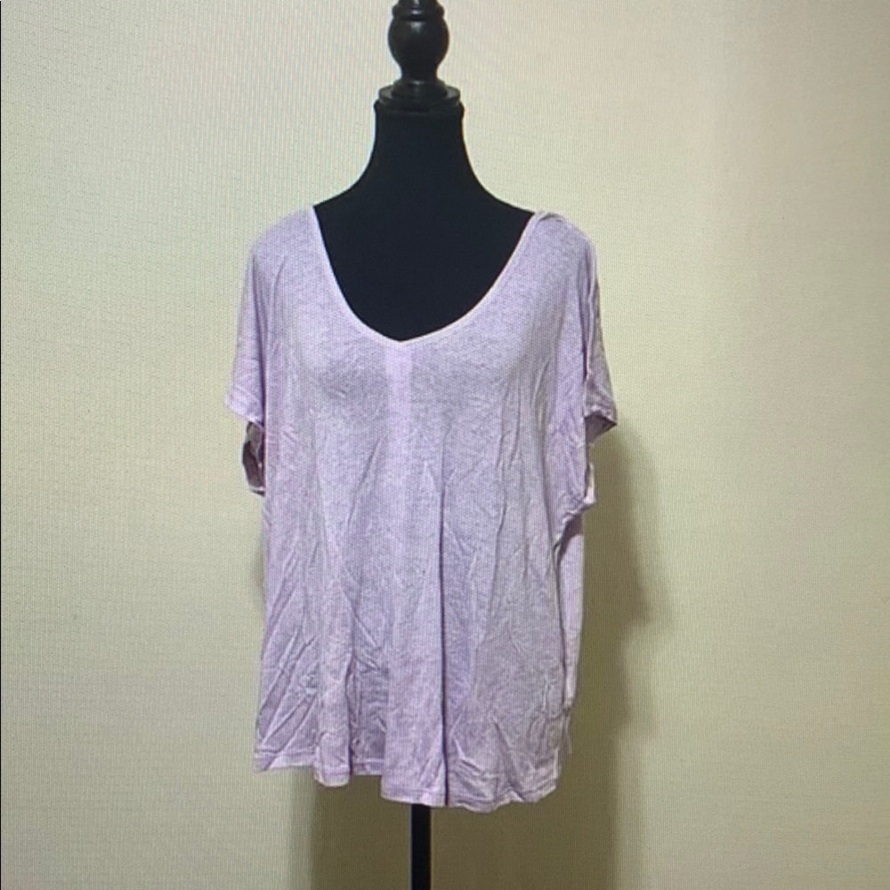Lavender V-Neck Women's Top